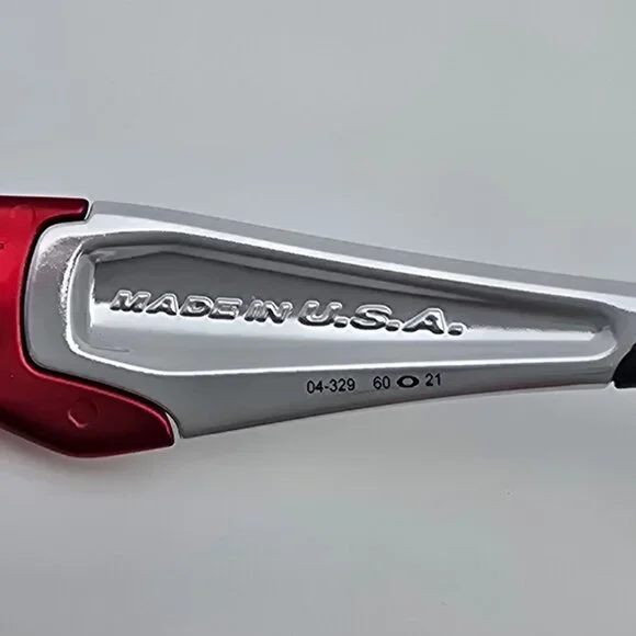 *SOLD* Oakley 04-329 Straight Jacket II White Chrome Frame +Red Lens Sunglasses - Picture 9 of 15